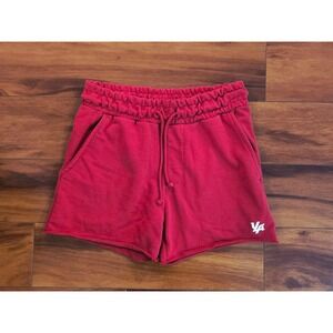 YoungLA Mens Dark Red French Terry Sweat Shorts Gym Workout Size Large